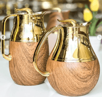 دلة معزولة لتحضير القهوة والشاي طقم قطعتين سعة 1 ل...