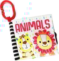 لعبة كتاب قماشي لين من مون - بنمط حيوانات