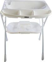 حوض استحمام مع حامل وبساط من كام فولاري، لون بني ف...