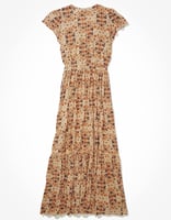 فستان ماكسي مطبوع بطبقات للنساء من اميريكان ايجل s...