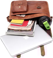 شنطة ماسنجر جلدية كلاسيكية مقاس 13.5 انش للرجال من...