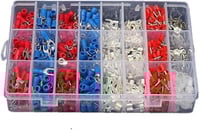 مجموعة موصلات طرفية دبوس سلك معزول مجرفة شوكة1000...