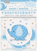 لافتة حفل استقبال مولود جديد بتصميم فيل أزرق، مقاس...