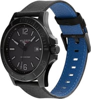 ساعة تومي هيلفيجر راين للرجال بمينا اسود، بسوار من...