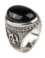 خاتم كبير تقليدي ومرصع بحجر الراين size-8