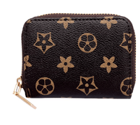 محفظة نقود وعملات معدنية من الجلد مزوّدة بسحّاب لل...