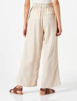 سروال للنساء من خليط كتان مرتفع الخصر من اونلي siz...