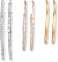 طقم اقراط عصرية للحفلات حلقية وشبة حلقية، مرصعة با...