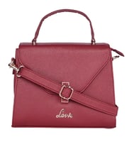 حقيبة Gypsy Satchel أحمر داكن من لافي