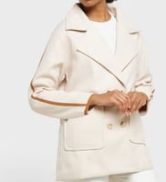 معطف طويل مع حواف متباينة للنساء من ايلا ‎ size-L