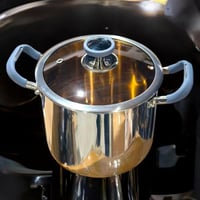 قدر طهي من الفولاذ المقاوم للصدأ من WDA مع غطاء زج...