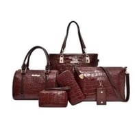 مجموعة حقائب يد بتصميم أنيق مكونة من 6 قطع للنساء