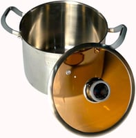 قدر طهي من الفولاذ المقاوم للصدأ من WDA مع غطاء زج...