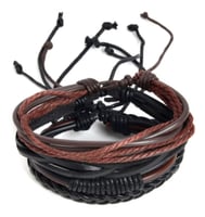 سوار جلد مرصع بالخرز للنساء من سوهي