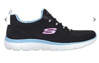 سكيتشرز حذاء المشي باللون الأسود والأزرق - 149523...