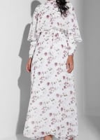 فستان مطبع مزين بكشكش من مودانيسا size-44