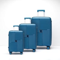 مجموعة حقائب سفر بعجلات أنيقة من البولي بروبيلين ل...