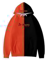 هودي عصري بأكمام طويلة وبطبعة تحمل عبارة "Be Happy...