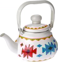 ابريق شاي مطلية بالمينا من الرماية، سعة 1.2 لتر، م...