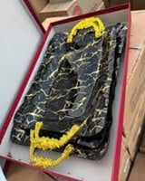 مجموعة صواني زجاجية تقديم للمطبخ من 3 قطع لتقديم ا...