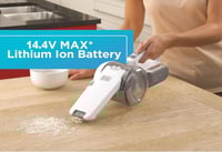 بلاك+ديكر مكنسة يدوية لاسلكية، 14.4 فولت، بطارية ل...