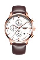 ساعة يد كوارتز متعددة الوظائف بثلاث عيون وبستة عقا...