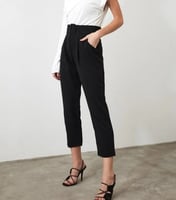 سراويل كاجوال خصر عالي ساق مستقيمة للنساء من ترندي...