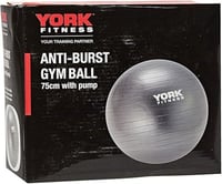 كرة يورك لليوغا لون رمادي - 75 سم