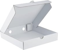 علبة بيتزا سادة لون ابيض مقاس 33×33 سم من هوت باك...