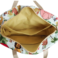 حقيبة حفاضات للسفر متعددة الوظائف بطبعة حيوانات مص...