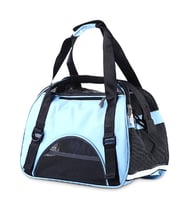 حقيبة سفر لحمل الحيوانات الأليفة أسود/أزرق