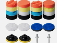 وسادات تلميع إسفنجية مقاس 3 بوصات، مثقاب 24 قطعة،