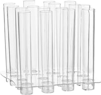 اكواب عصير بلاستيكية شفافة مع صينية من هوت باك