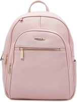 شنطة ظهر عصرية من الجلد الصناعي بلون بينك