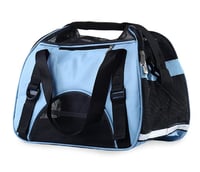 حقيبة سفر لحمل الحيوانات الأليفة أسود/أزرق