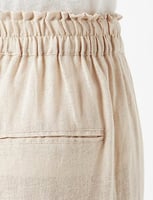 سروال للنساء من خليط كتان مرتفع الخصر من اونلي siz...