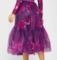 تنورة مكشكشة بطبعة زهور للنساء من فيمي9 size-S