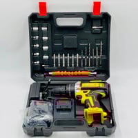 دريل لاسلكي بسرعة 2300r/min مزود ببطاريتين وشنطة م...