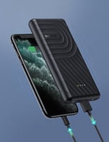 بطارية R راف باور بسعة 10000ملي امبير + كيبل لايتن...