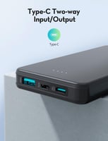 بطارية راف باور 10000 ملي امبير بمنفذ تايب سي ومنف...