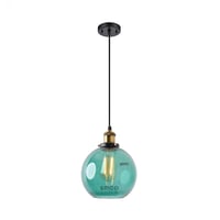 اضاءة معلقة زجاج كروي اخضر