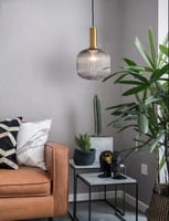 إضاءة معلقة نيو كلاسيك زجاج رمادي E27