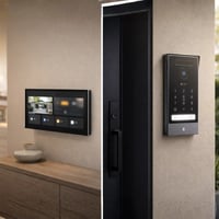 انتركم ذكي شاشة لمس وفتح بكف اليد وبصمة الوجه - 8...