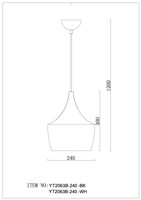 إضاءة معلقة مودرن أبيض ذهبي E27