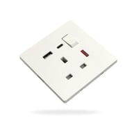 فيش 13A USB/Type-C ابيض نحيف
