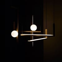 اضاءة مودرن ذهبي ثنائي