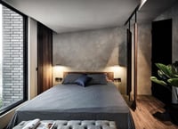 انارة جداري مستطيل متحرك أسود 20 سم