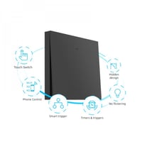 مفتاح إنارة ذكي مفرد لون رمادي غامق