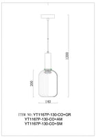 إضاءة معلقة نيو كلاسيك رمادي E27