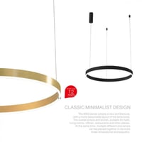 اضاءة مودرن أسود دائري 60 سم